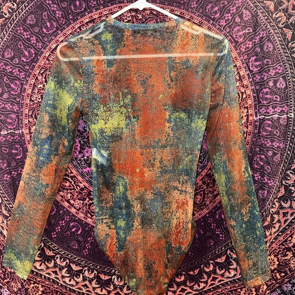 Zara Multicolor Abstract Pattern Top - Picture 2 of 4